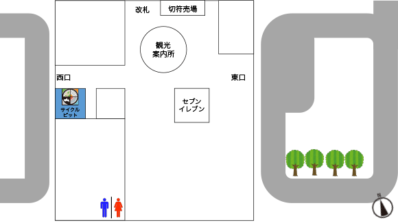 サイクルピット案内図