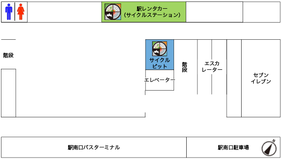 サイクルピット案内図
